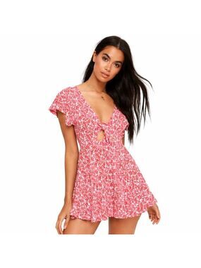 Lulus Dondi Red And White Print Romper